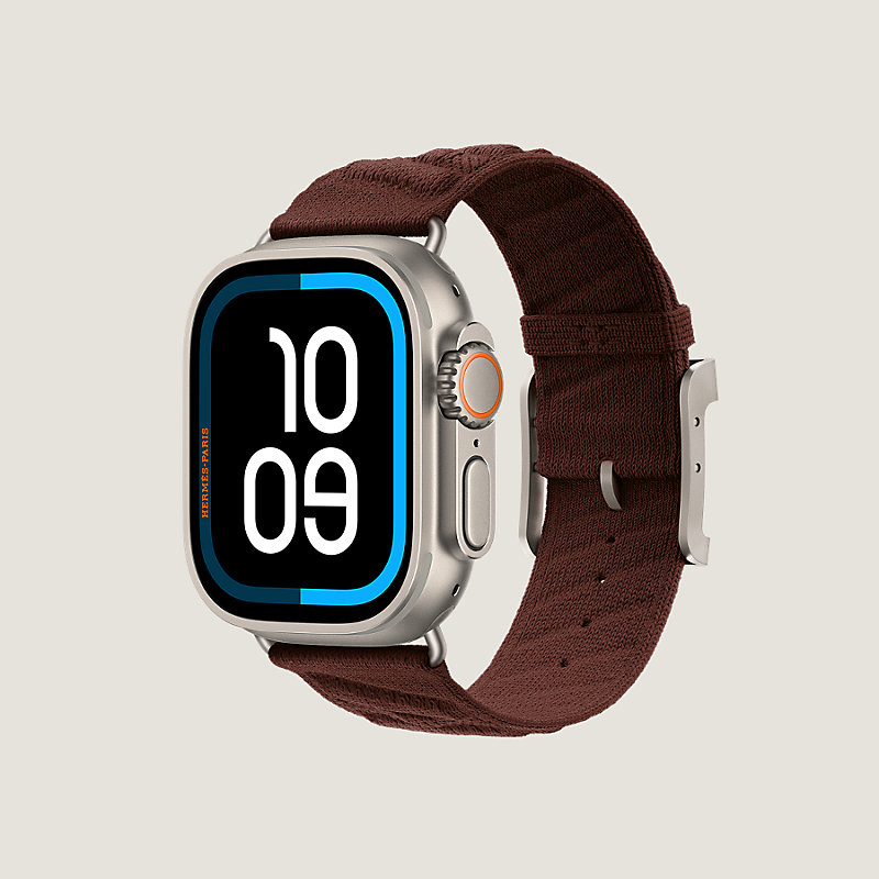 Band Apple Watch Hermès Single Tour 49 mm En Mer | Hermès USA